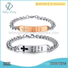 I was born to love you stainless steel bracelet